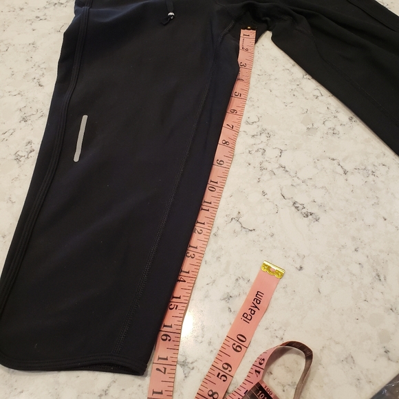 Nike Dri-fit Running Capri Leggings Black/Blue Sz. SM - Picture 15 of 15